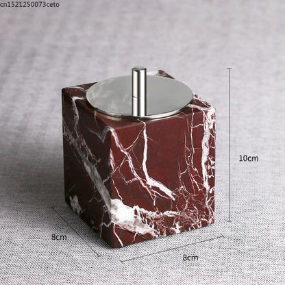 Natural Purple Red Marble Bathroom Lotion Bottle Toothbrush