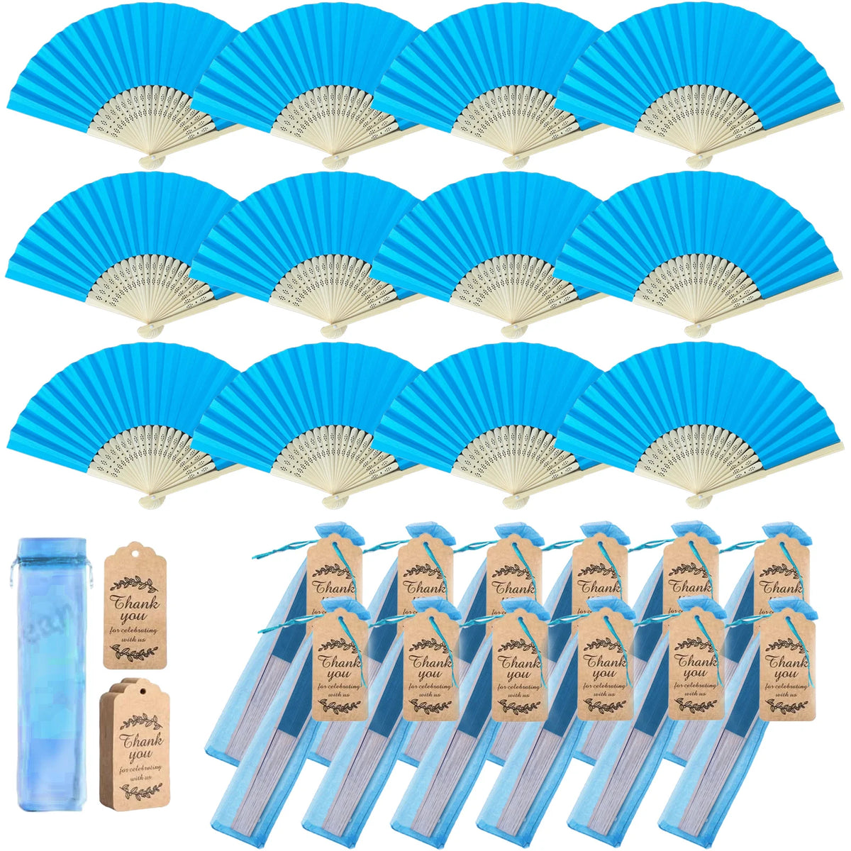 30-120pcs Wedding Hand Fans Folding Fans Guest Paper
