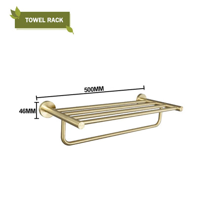Brushed Gold Wall Mount Shelf Toilet Bath Hardware