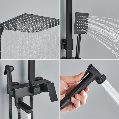 Brass Shower Faucets Bathroom Shower Mixer Crane Bidet