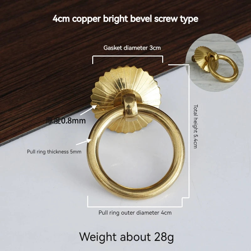 Chinese Medicine Cabinet Circular Ring Tea Can Pull