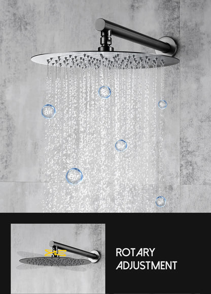 Bathroom Faucet Gunmetal Shower Faucet Wall Mounted 8/10/12