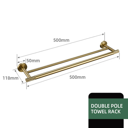 Gold Bathroom Towel Bar Bath Robe Hook Brass