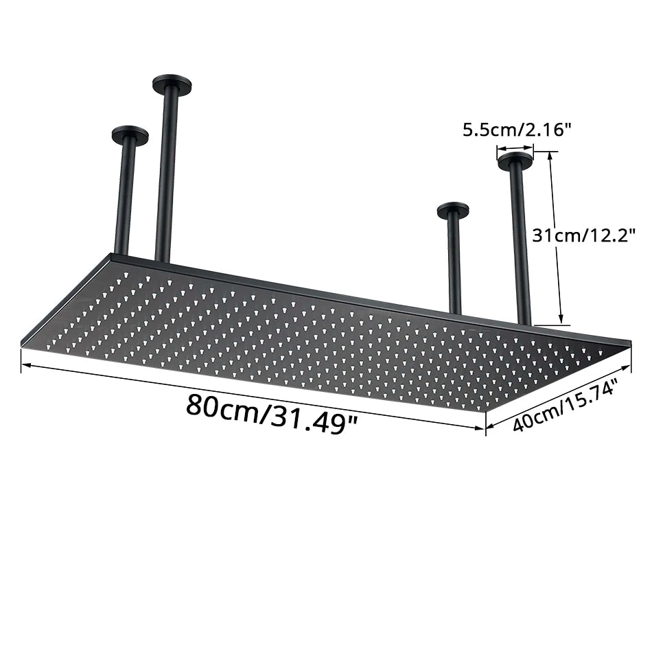 Shinesia Led Bathroom Shower Faucet 40 80cm Large