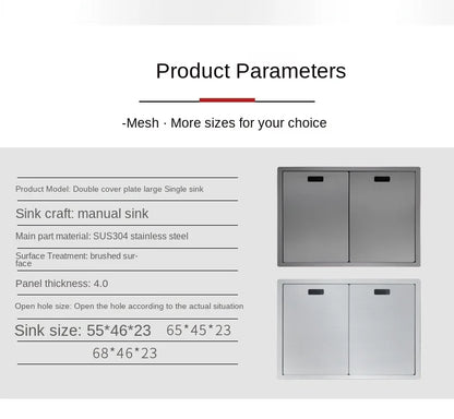 Nano 55 45 23cm Hidden Sink Groove Invisible
