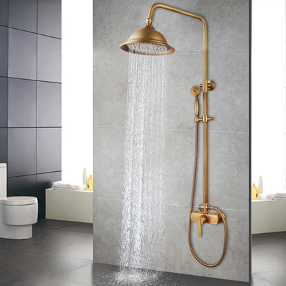 Kemaidi Antique Shower Bathroom Bath Shower Faucet W/Shelf