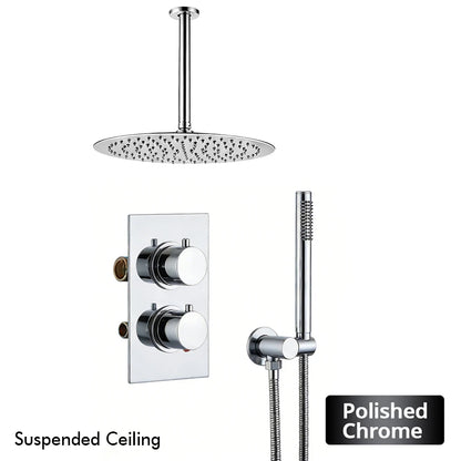 Bathroom Faucet Dial Way Brushed Gold Thermostat Shower