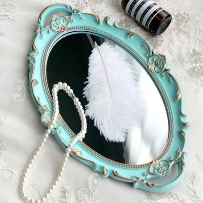 Oval Shape Decorative Wall Mirror Glass Material French