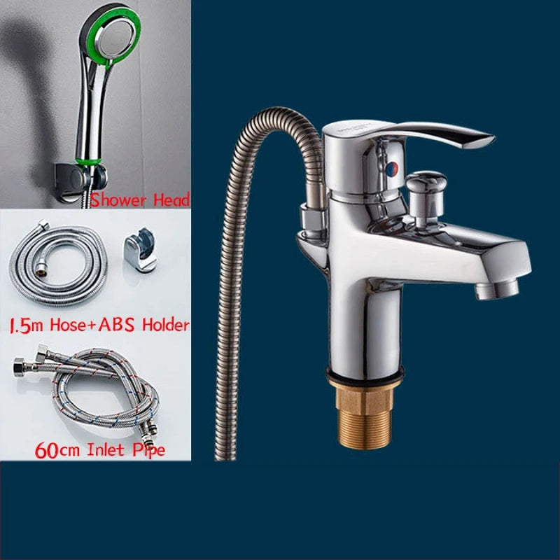 Basin Faucet Bathroom Bathtub Shower Faucet Handheld Shower