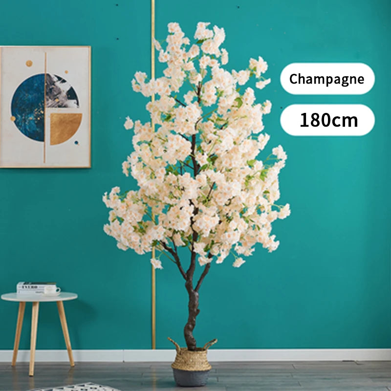 Decoration Artificial Cherry Tree Bonsai Wedding Indoor Living