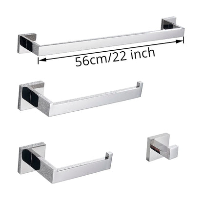 Bathroom Hardware Chrome Robe Hook Towel Rail Bar