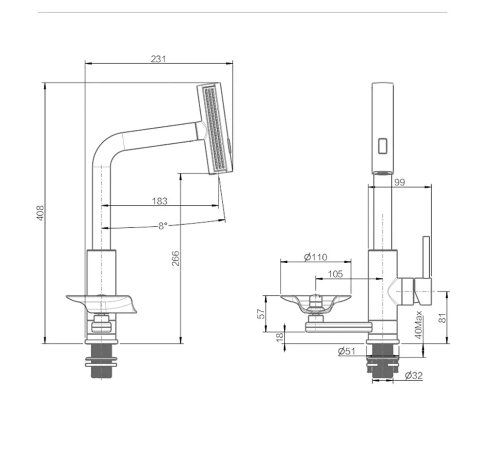 Multi Function Faucet Flying Rain Stream Nozzle Waterfall