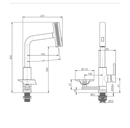 Multi Function Faucet Flying Rain Stream Nozzle Waterfall