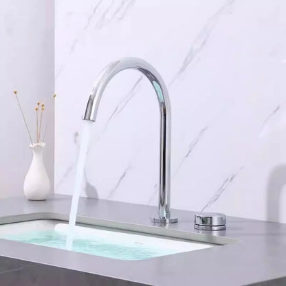 Brushed Gold Basin Faucet Nickel Sink Faucet Two