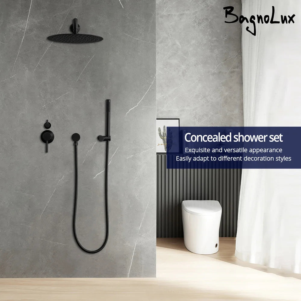 10 Inch Gunmetal Shower System Function Shower Faucet