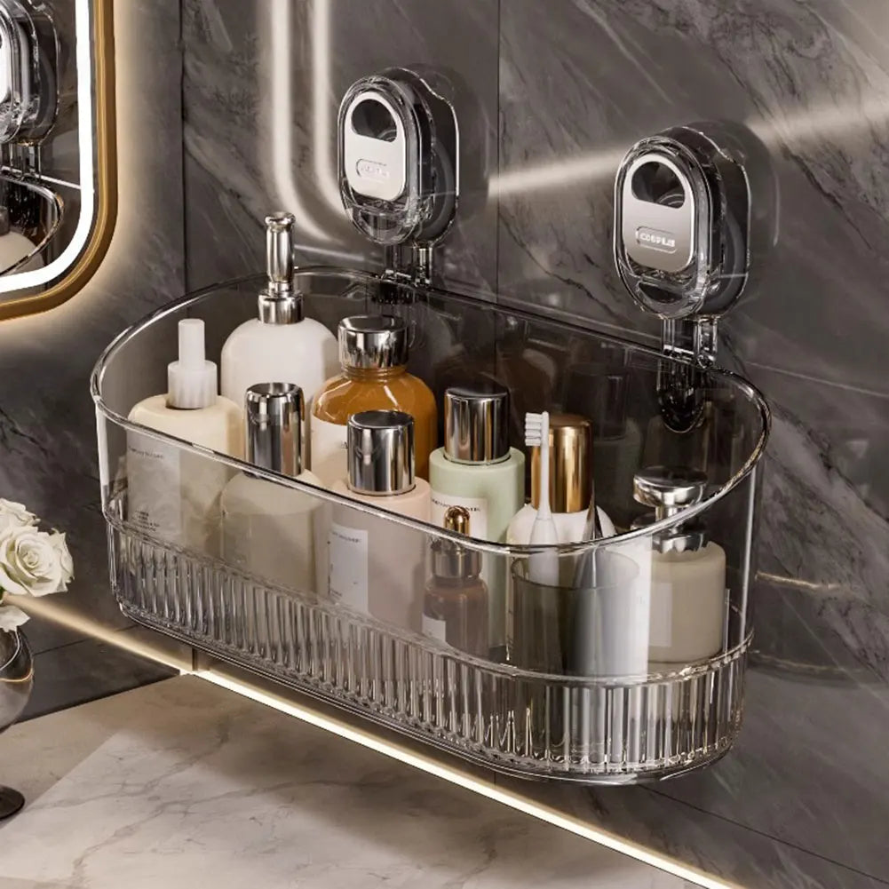 Hanging Shower Shelf Suction Storage Box Large Capacity