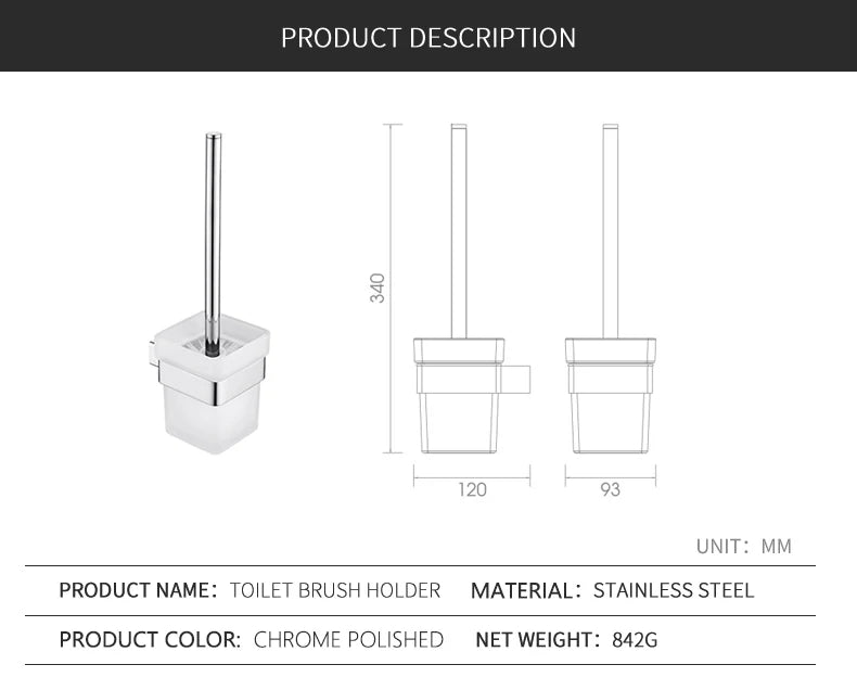 Stainless Steel Bathroom Wall Shelf Towel Bar Rack