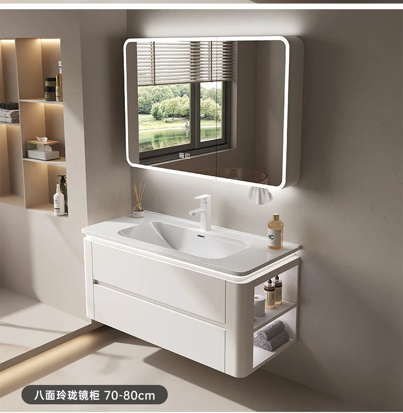 Led Light Ensuite Bathroom Cabinet Basin Designs Mirror