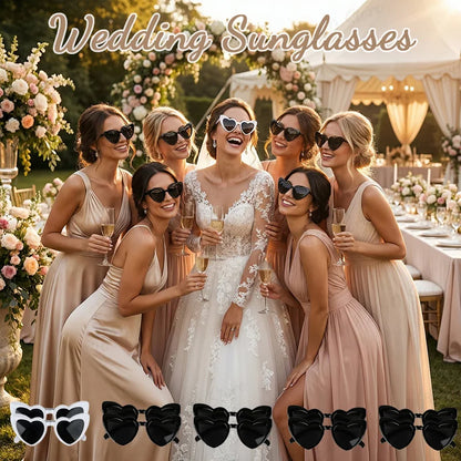 12-100pcs Wedding Sunglasses Guests Heart Shaped Sunglasses