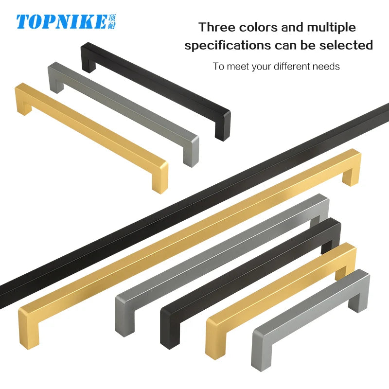 Square 500mm Extended Long Handle Wardrobe Door Handle