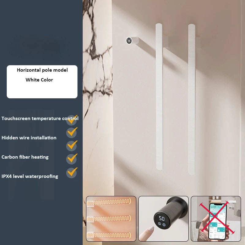 Intelligent Electric Heating Towel Rack Invisible Installation