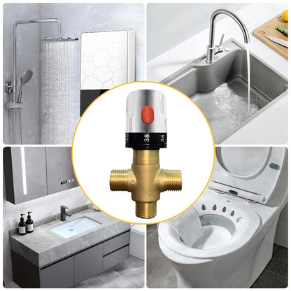 Bathroom Shower Faucet Brass Thermostatic Mixer Valve Static