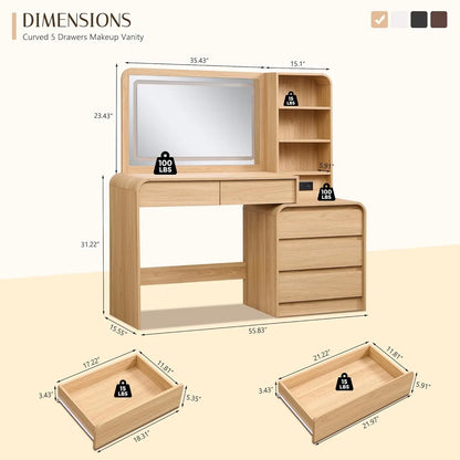50 Modern Makeup Vanity Lighted 35 43 Mirror