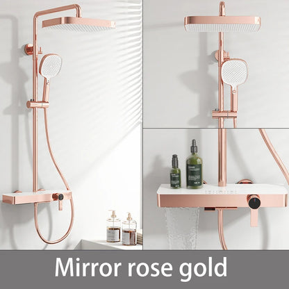Orange Piano Bathroom Shower Waterfall Bathroom Mixer Faucets