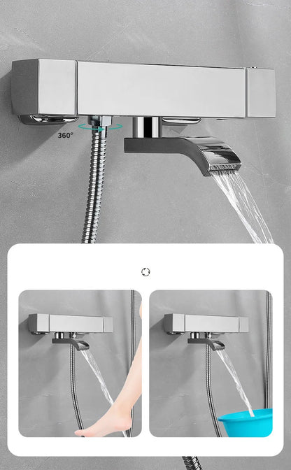 Thermostatic Faucet Bathtub Shower Faucet Wall Mounted