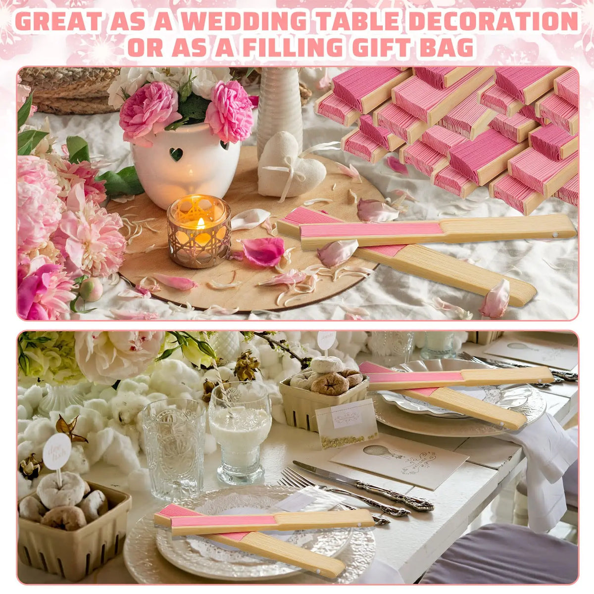 30-120pcs Wedding Hand Fans Folding Fans Guest Paper