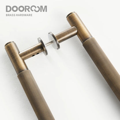 Dooroom Antique Brass Door Double Sided Stripe Linear