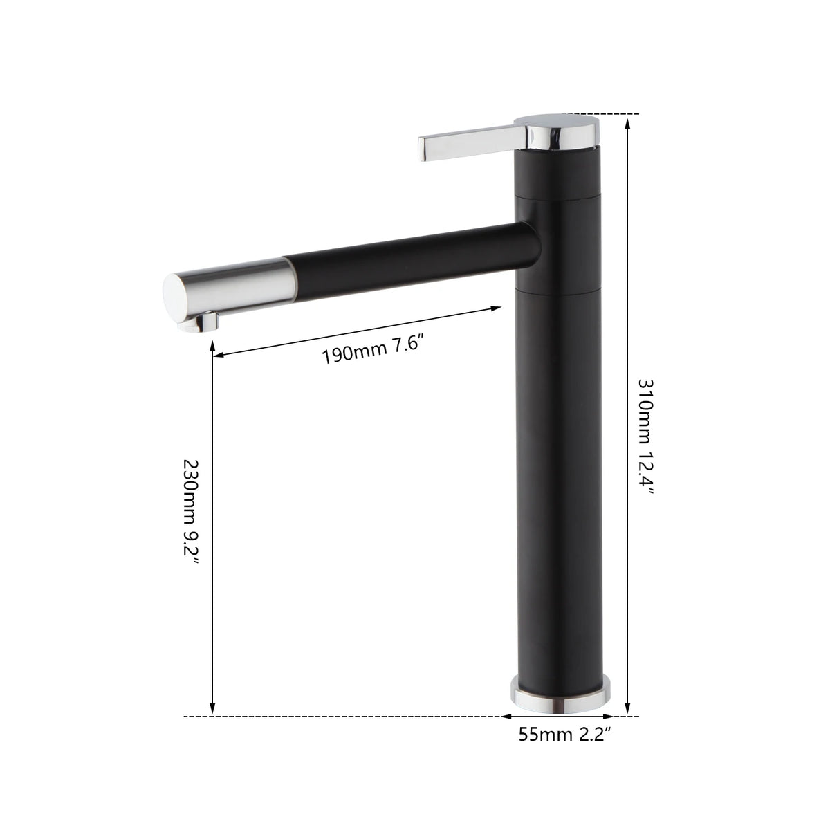 Sinlaku Bathroom Basin Faucet 360 Degree Cold Water