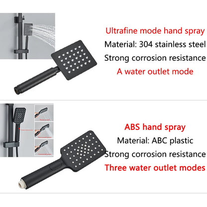 4-Function Wall Mounted Shower Faucet Rainwater Bathtub Shower