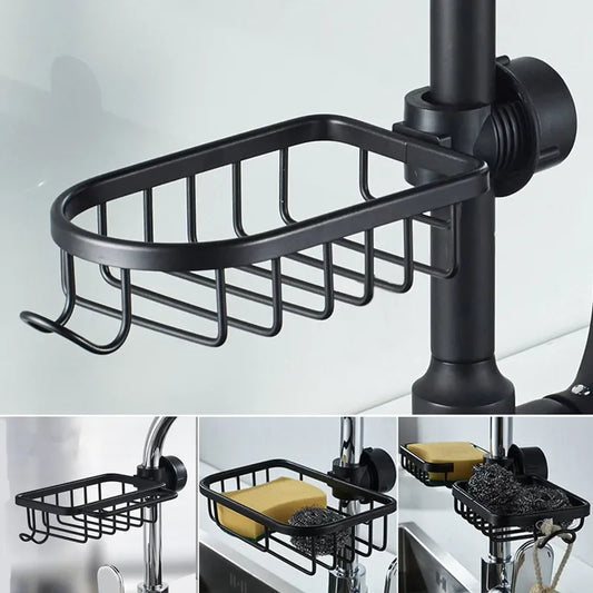 Sink Faucet Shelf Bathroom Shelf Soap Sponge Drain