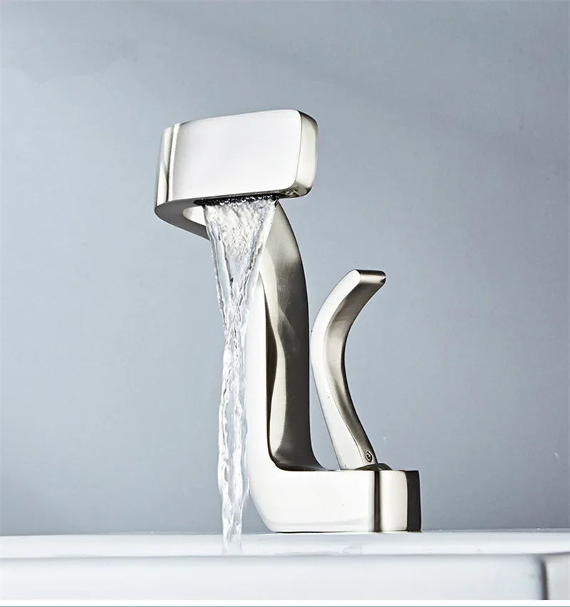 Bathroom Faucet Brass Gold White Bathroom Basin Faucet