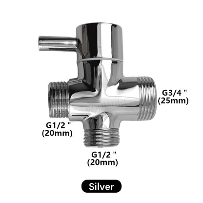 Black Silver Split Shower Column Bathroom Faucet Wall