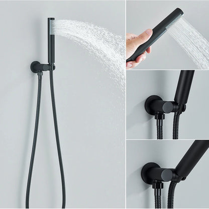 Brushed Gold Handheld Shower Bathroom Shower Faucet &