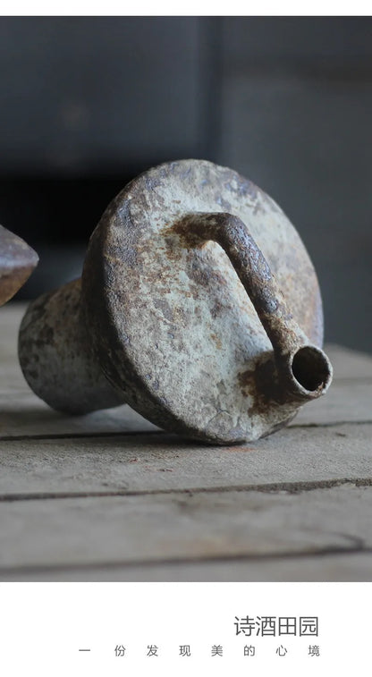 Wabi Sabi Style Ceramic Vase Retro Dried Flowers