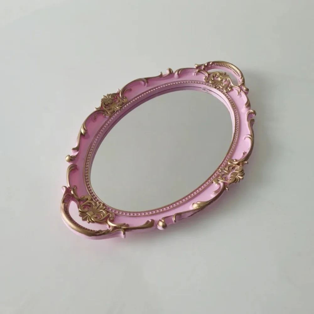 Oval Shape Decorative Wall Mirror Glass Material French