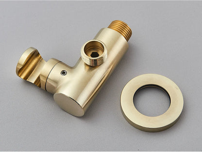 Brushed Gold Shower Faucet Embedded In Ways Shower