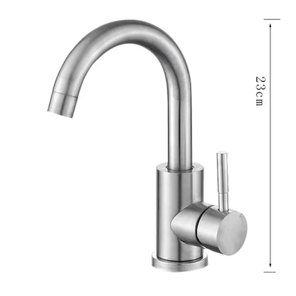 304 Stainless Steel Bathroom Basin Faucet Cold Wash