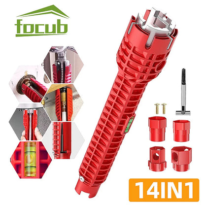 Double-Head Handle Installer Ratchet 14 In Wrench Sink