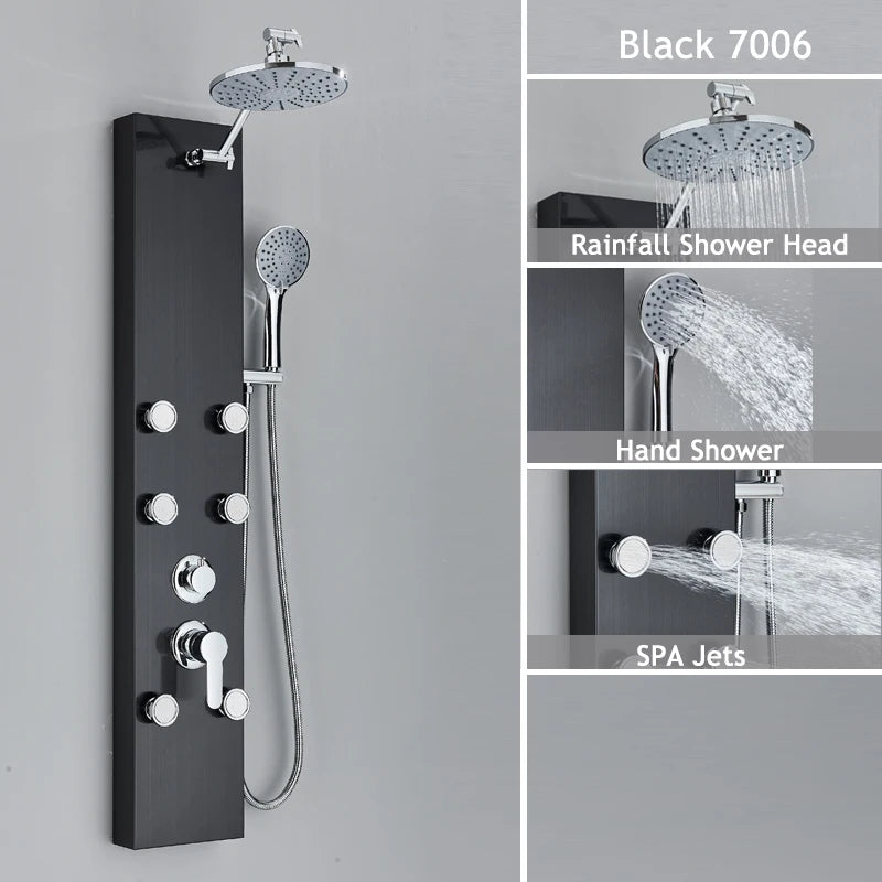 Luxury Led Shower Panel Spa Massage Jet Shower