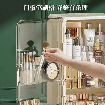 Large Clear Makeup Organizer Dustproof Design Cosmetic Storage