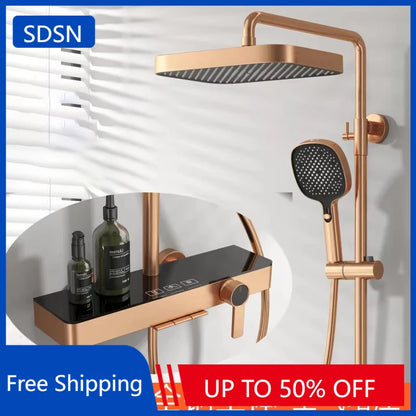 Cold Waterfall Piano Bathroom Shower 12 Inch Rain