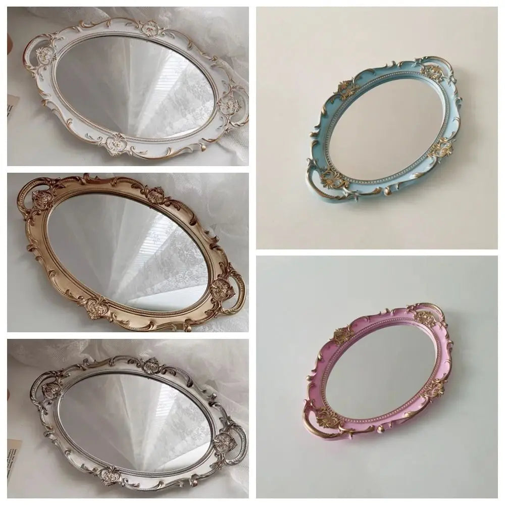 Oval Shape Decorative Wall Mirror Glass Material French