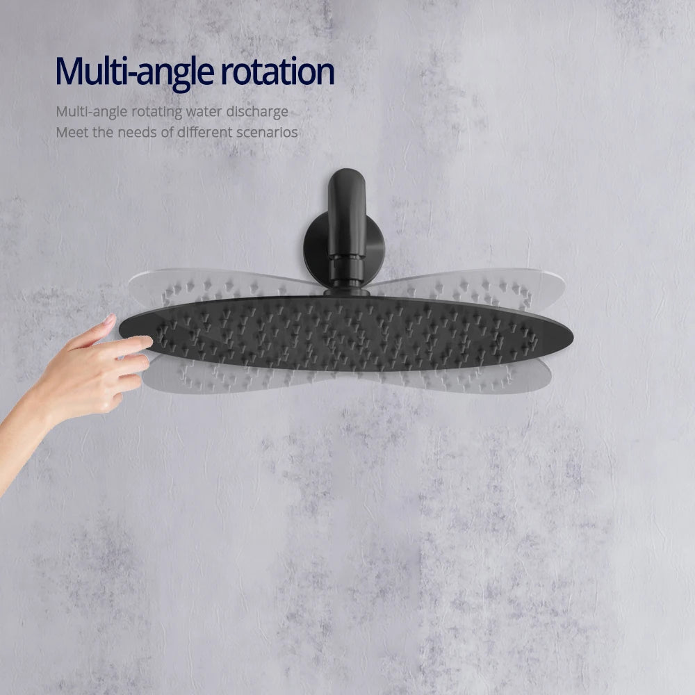 10 Inch Gunmetal Shower System Function Shower Faucet