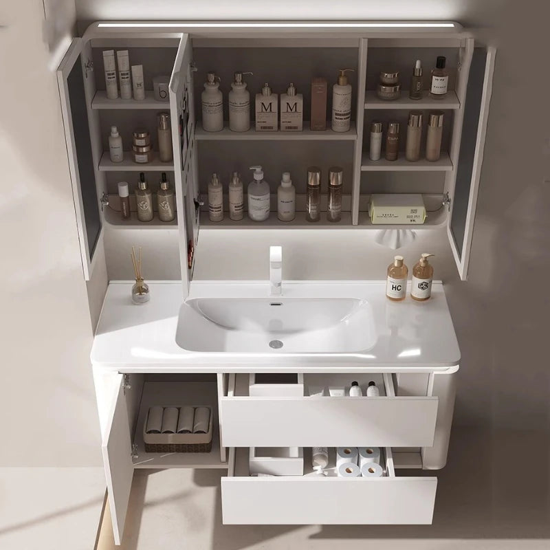 Led Light Ensuite Bathroom Cabinet Basin Designs Mirror