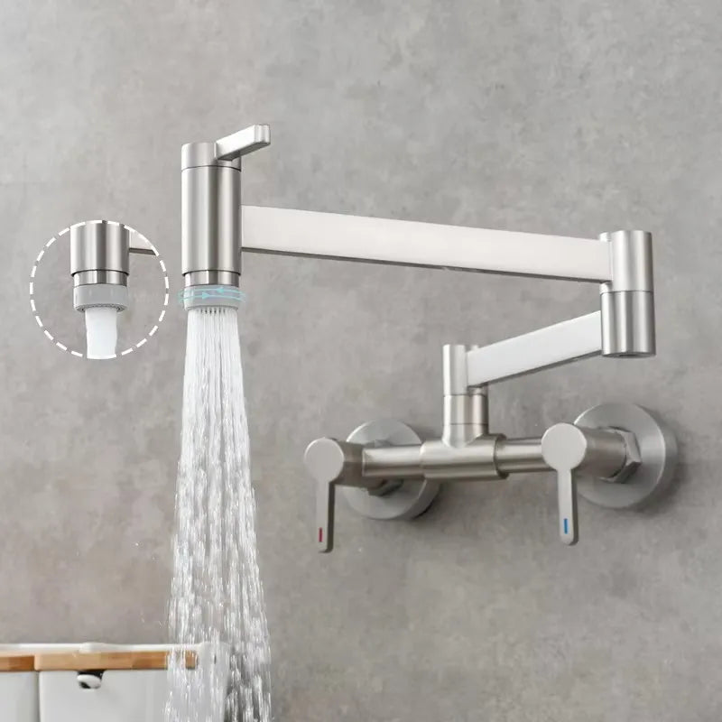 Pot Filler Tap Wall Mounted Foldable Faucet Cold