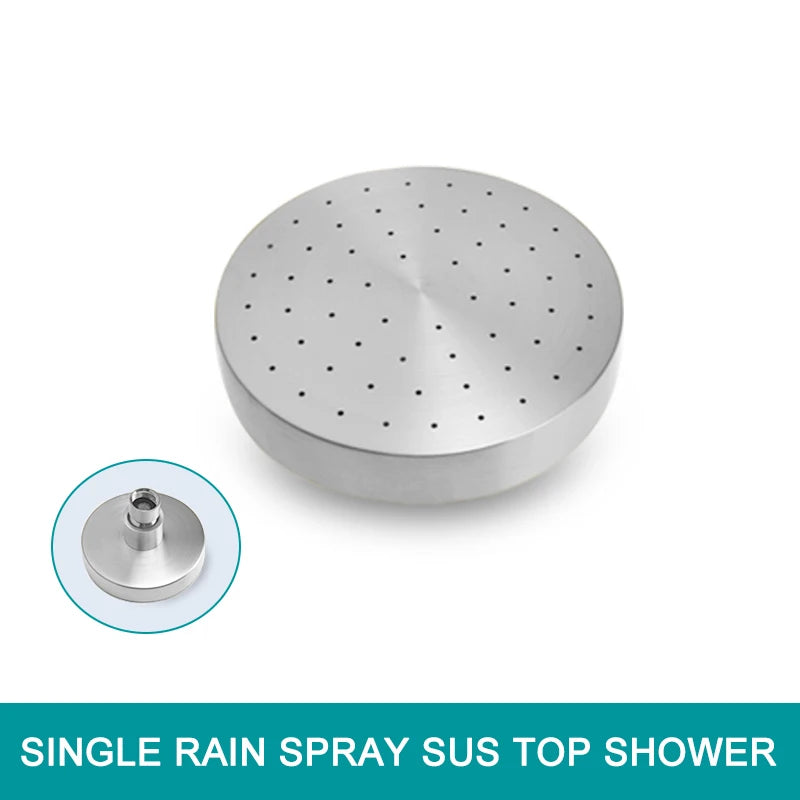 Shower Faucet System Stainless Steel Head Shower Wall